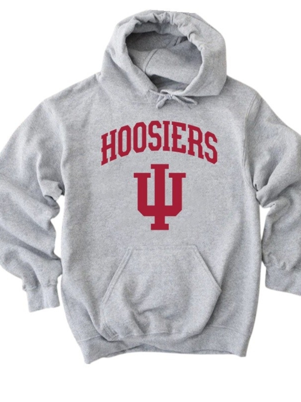 Indiana Hoosiers Gray Pullover Hoodie Men's Large